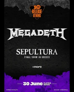 Release Athens 2026: Megadeth και Sepultura στην Πλατεία Νερού