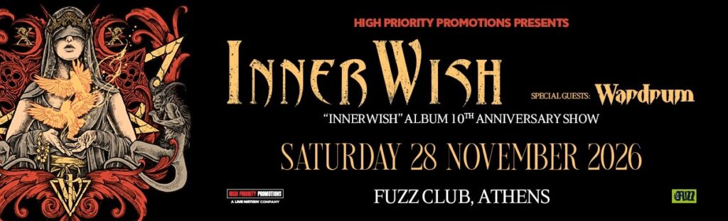 INNERWISH + WARDRUM live στο Fuzz Club, 28 Νοεμβρίου 2026