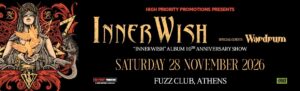 INNERWISH + WARDRUM live στο Fuzz Club, 28 Νοεμβρίου 2026