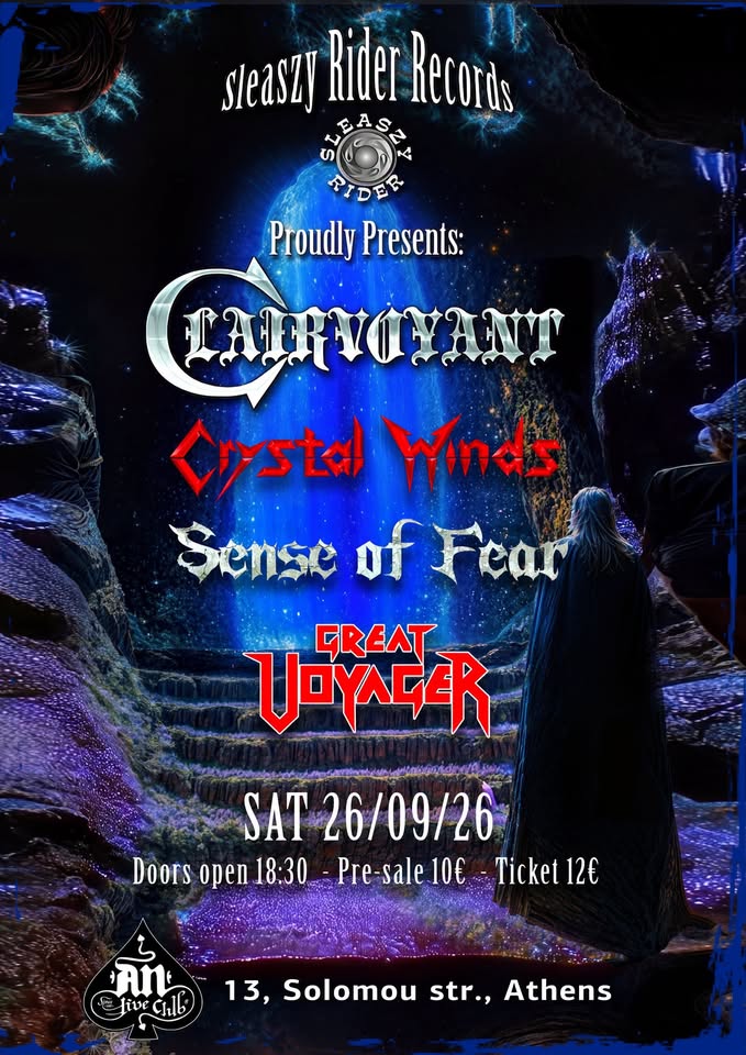 Clairvoyant, Crystal Winds, Sense of Fear & Great Voyager: Live στο AN Club (Αθήνα) | Metal Territory