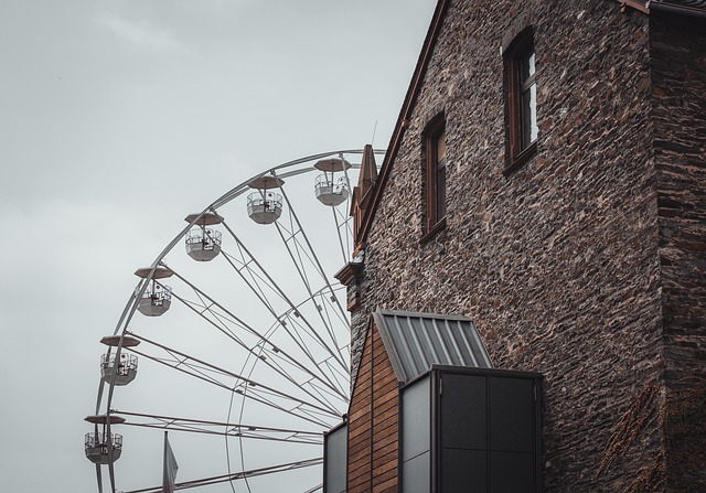 ride, ferris wheel, landmark, childhood, building, ferris wheel, building, building, building, building, building