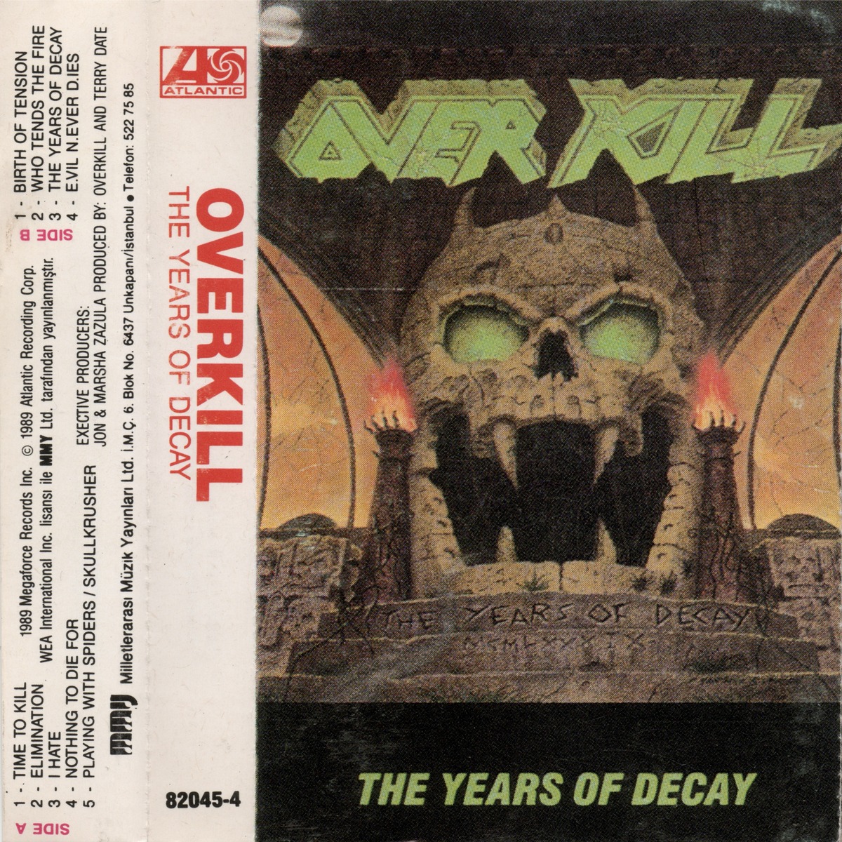Εξώφυλλο του «The Years of Decay» των Overkill (1989)