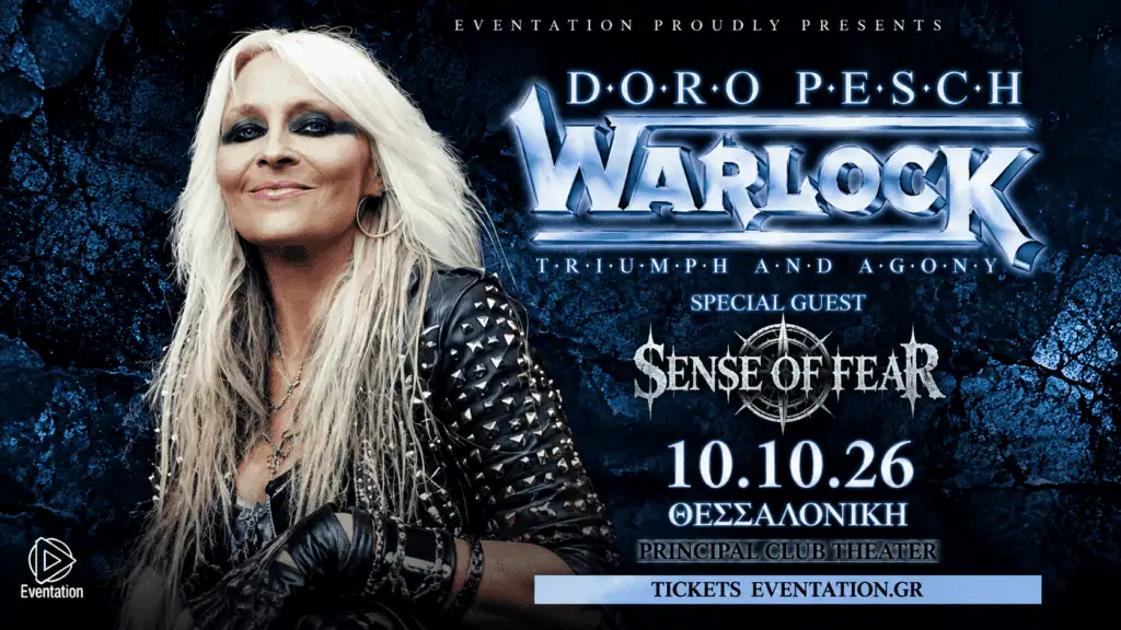 Doro Pesch / Warlock με τους Sense of Fear στο Principal Club Theater, Θεσσαλονίκη, 10 Οκτωβρίου 2026