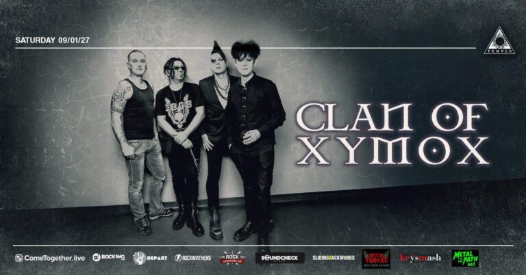Αφίσα Clan of Xymox live στο Black Temple, Αθήνα, 9 Ιανουαρίου 2027